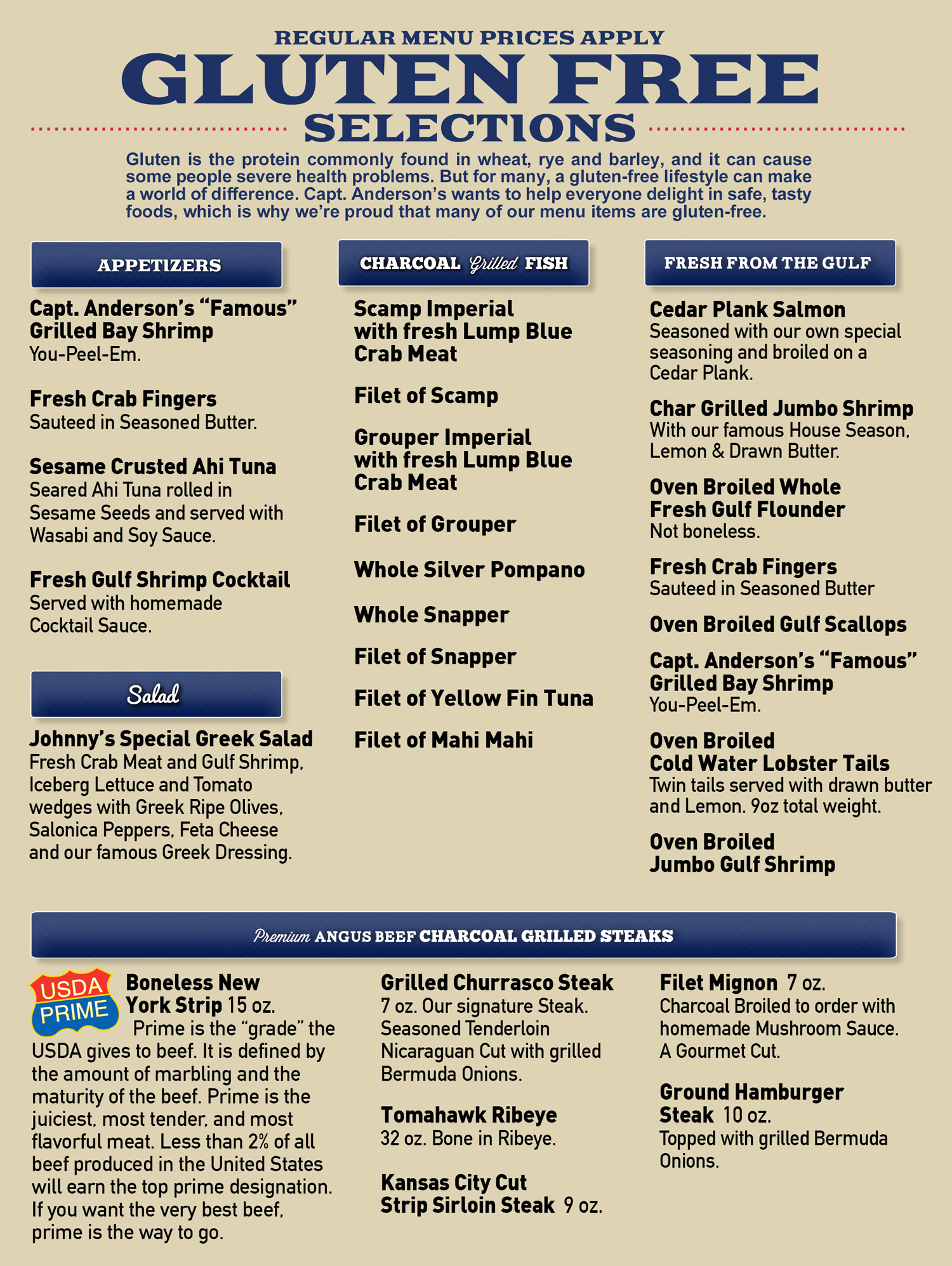 Gluten Free Menu – Opens in New Window